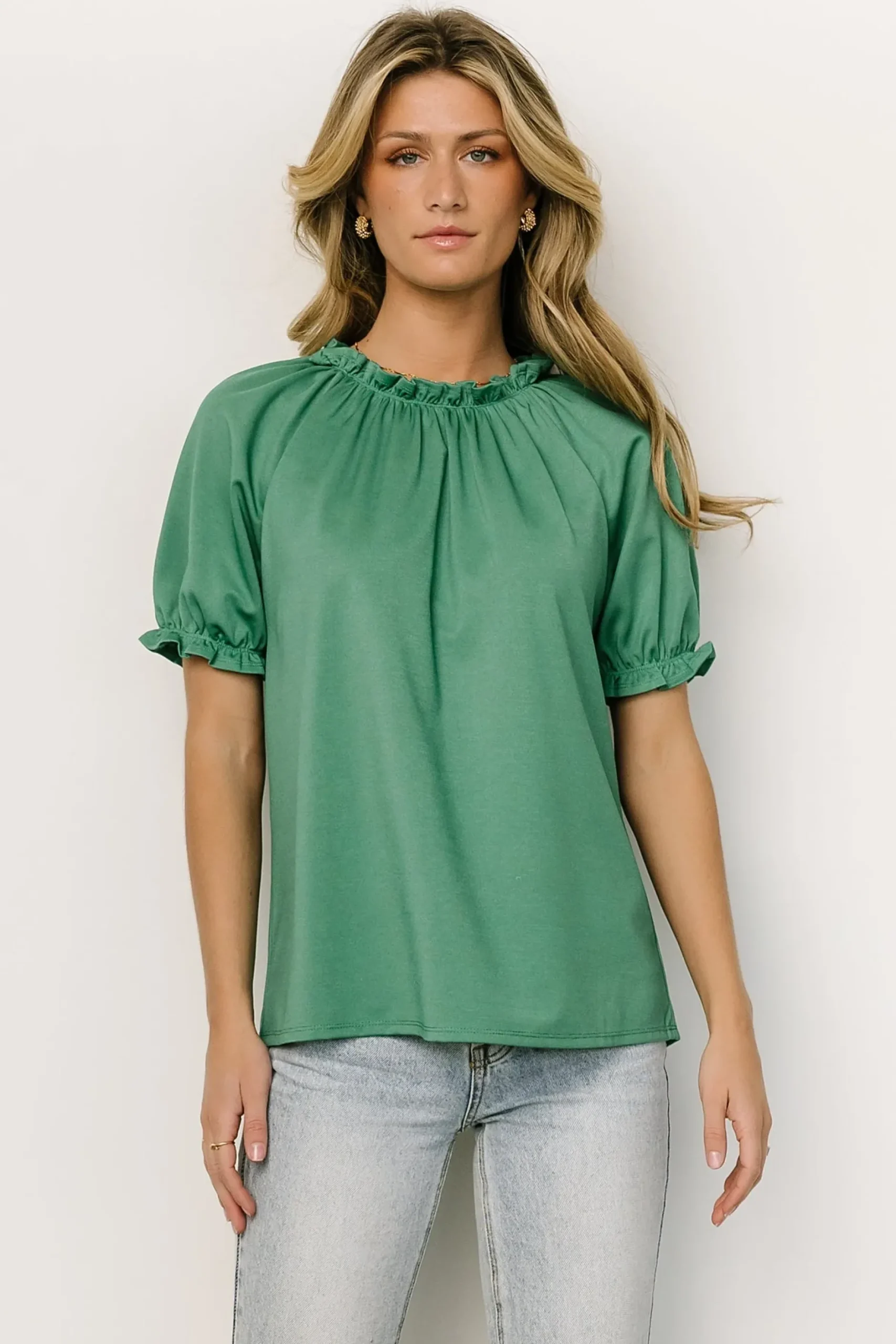 Baltic Born blouses + shirts|Vincent Top | Green