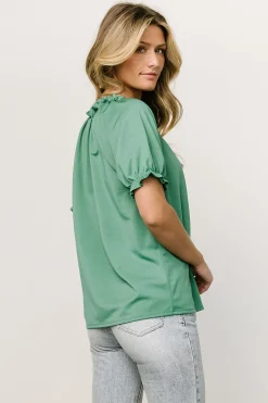 Baltic Born blouses + shirts|Vincent Top | Green