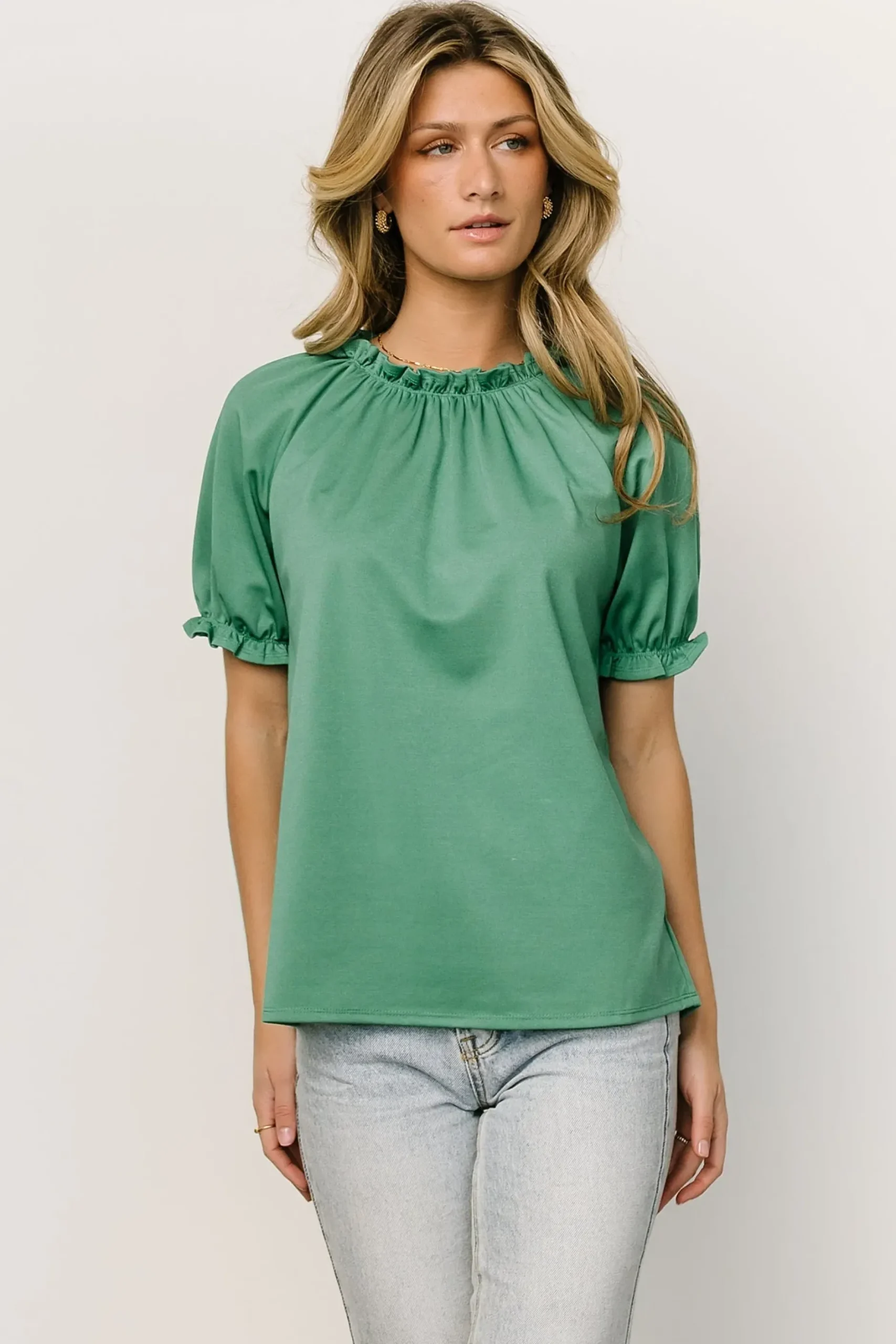 Baltic Born blouses + shirts|Vincent Top | Green
