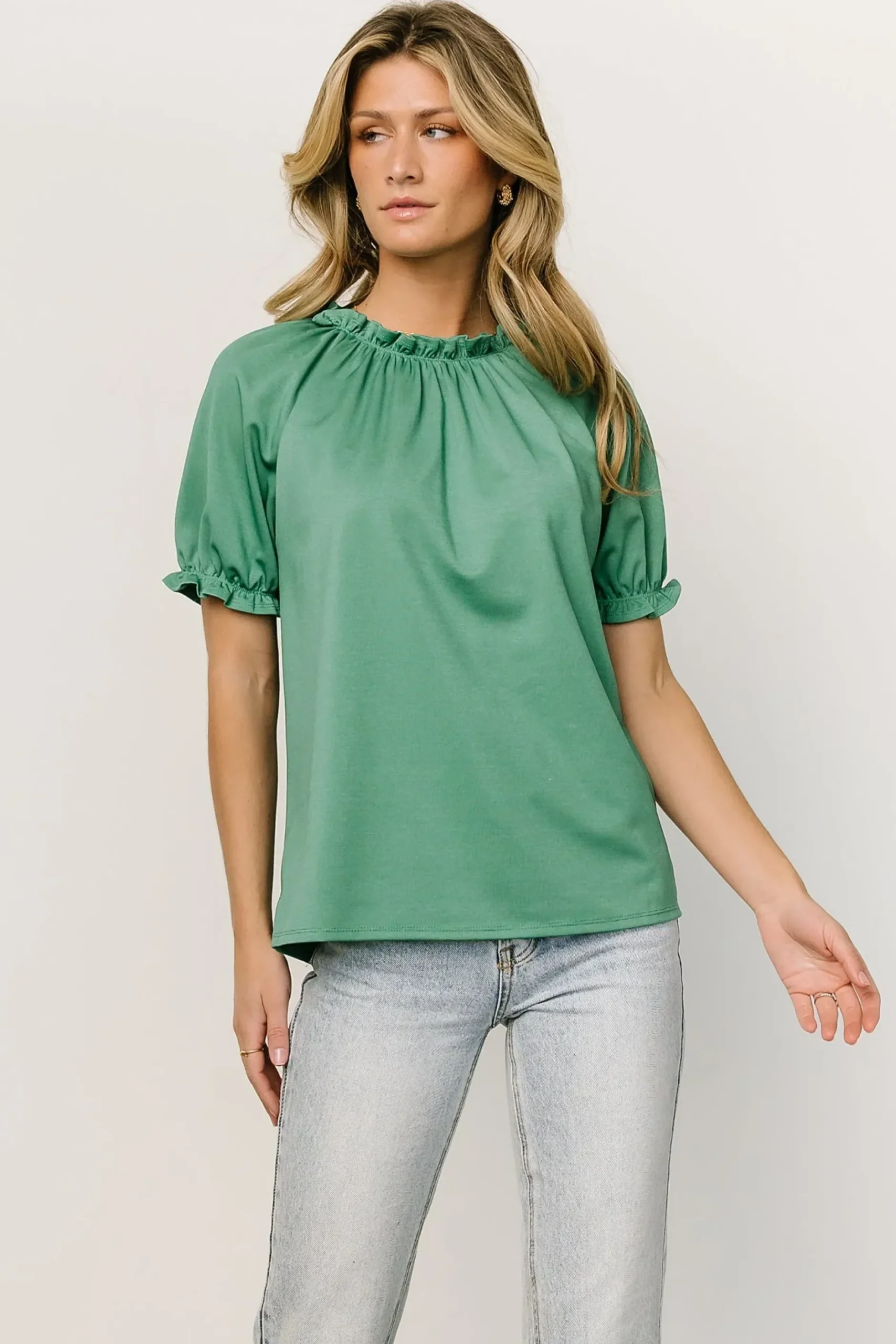Baltic Born blouses + shirts|Vincent Top | Green