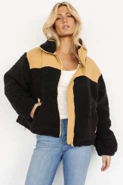 Baltic Born outerwear|Weekender Sherpa Puffer Jacket | Khaki + Black