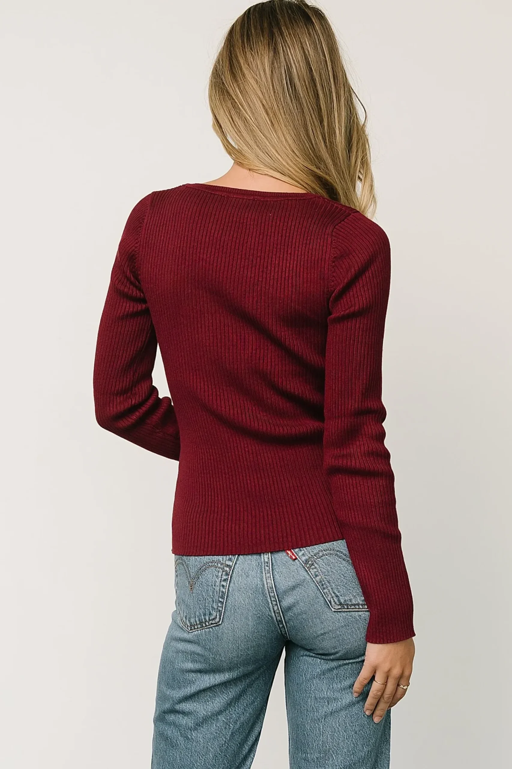 Baltic Born blouses + shirts|Wendi Ribbed Top | Mulberry