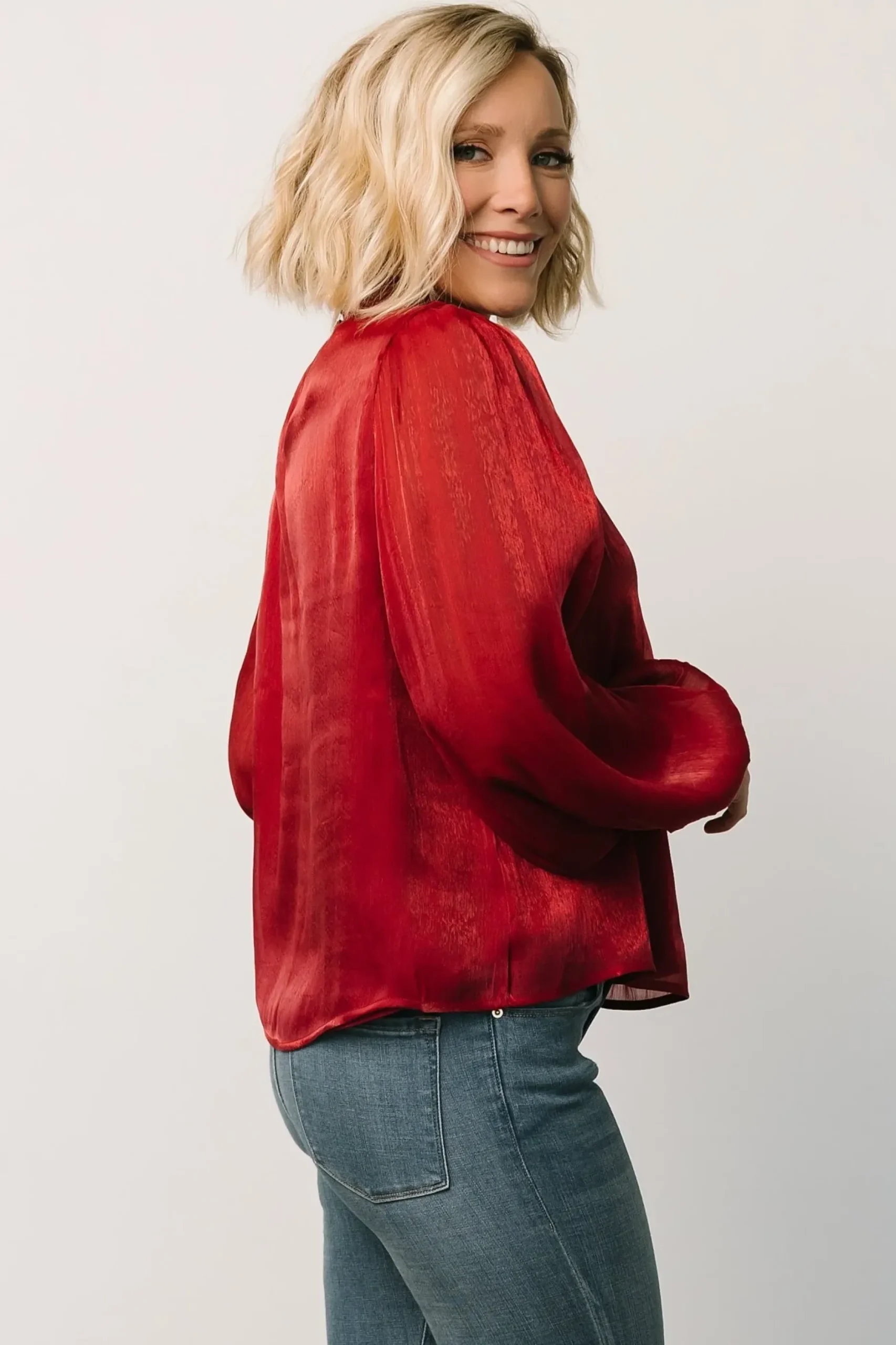 Baltic Born blouses + shirts|Willa Shimmer Top | Wine
