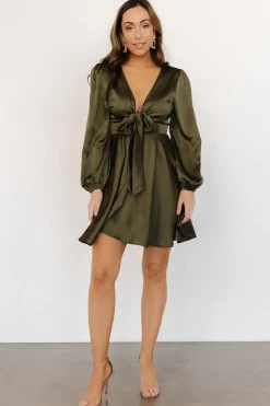 Baltic Born short dresses|WEDDING SUITE|Woodbury Satin Mini Dress | Mocha