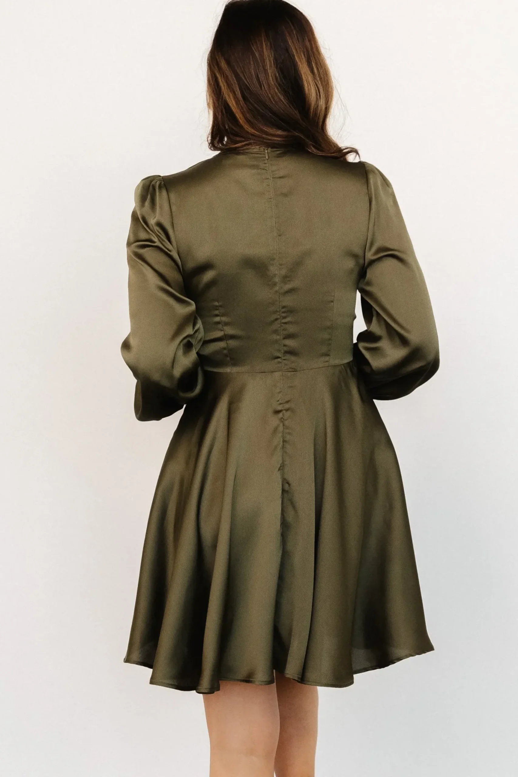 Baltic Born short dresses|WEDDING SUITE|Woodbury Satin Mini Dress | Olive