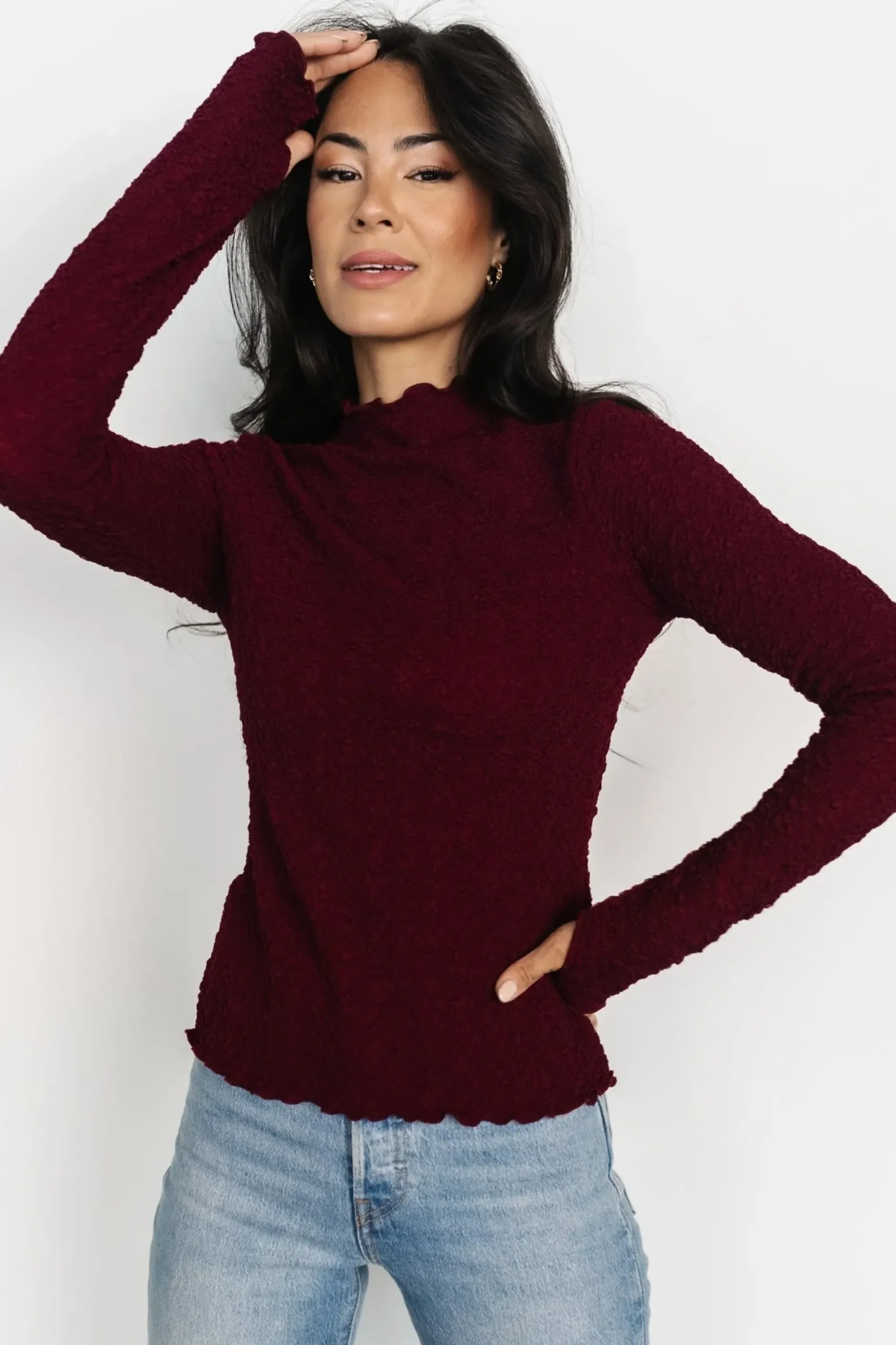 Baltic Born blouses + shirts|Yale Top | Mulberry