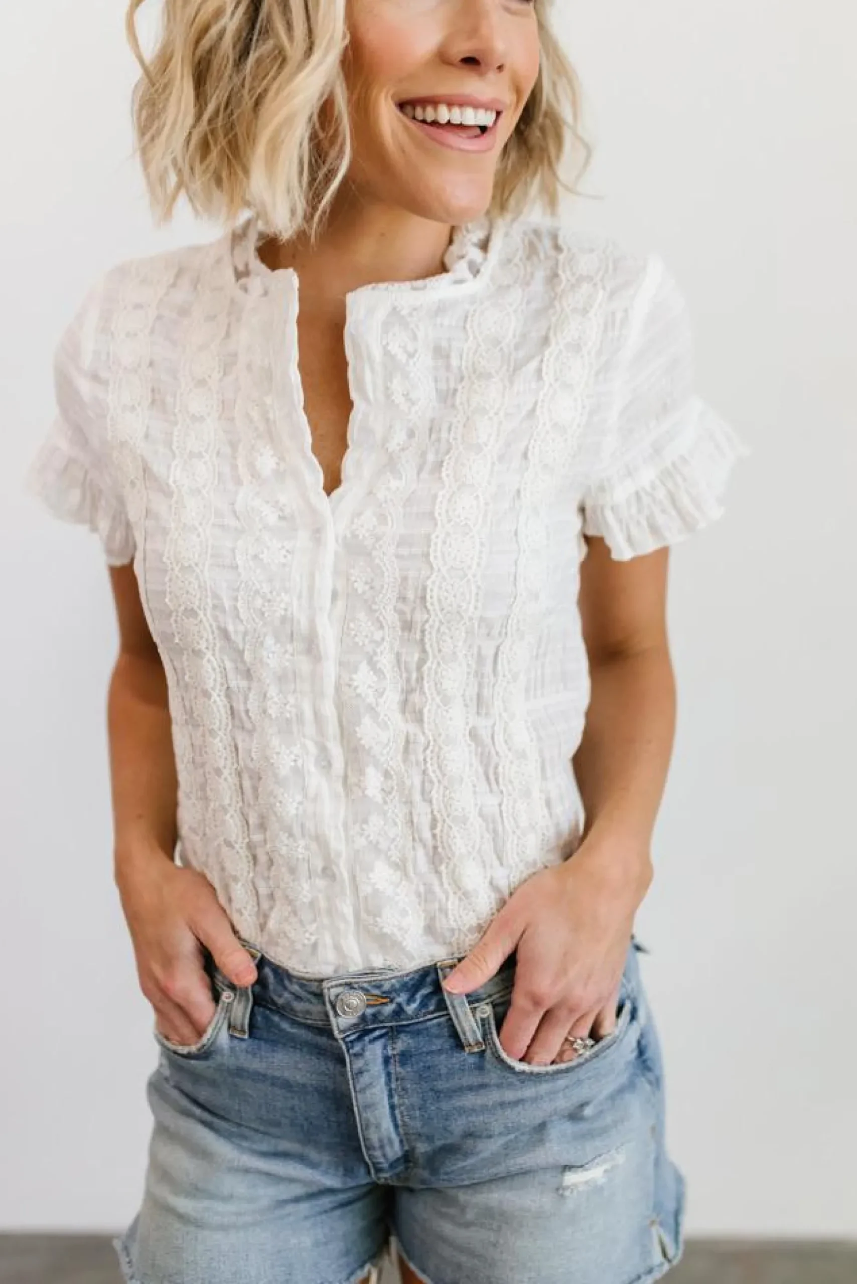 Baltic Born blouses + shirts|Zara Lace Top | Black