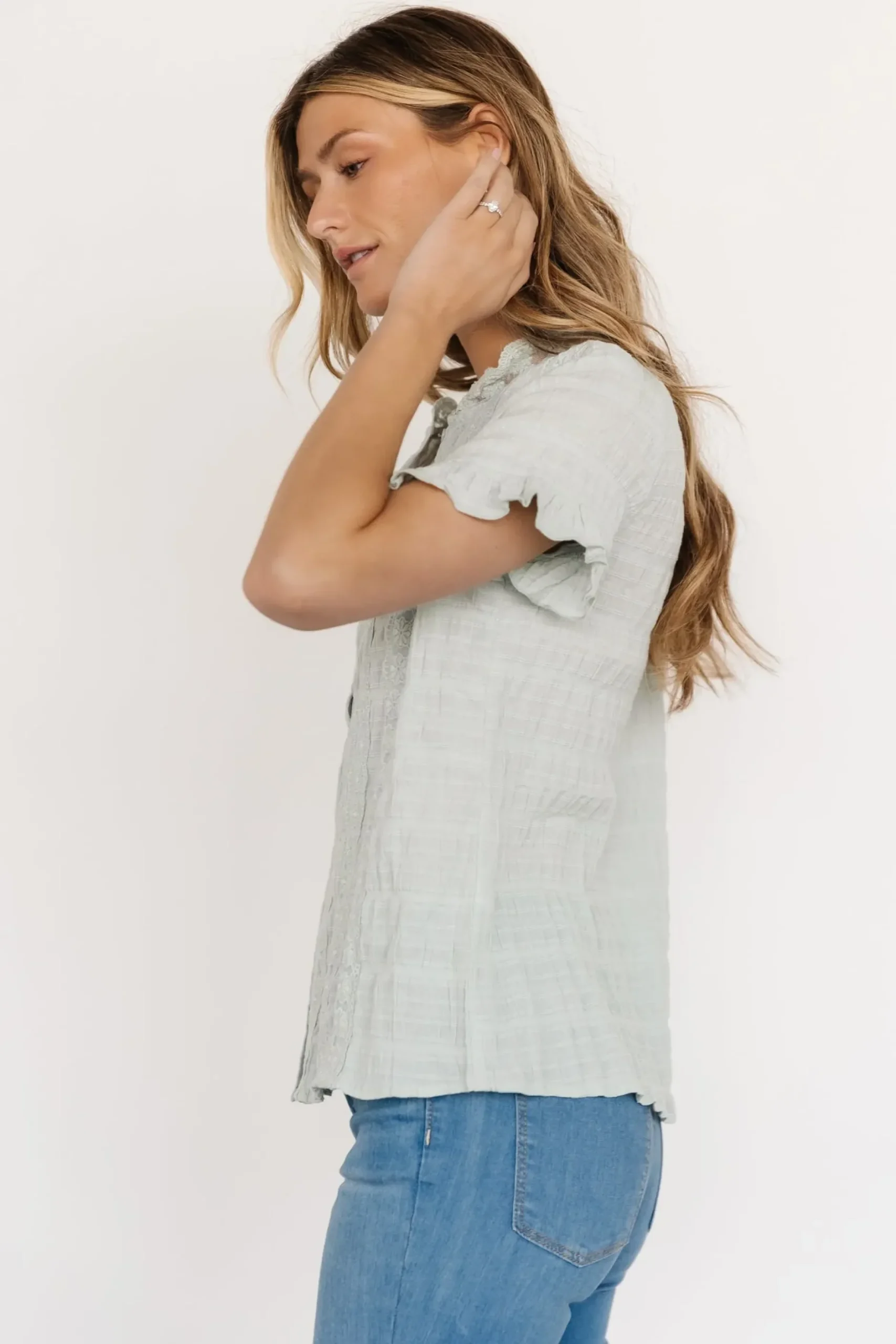 Baltic Born blouses + shirts|Zara Lace Top | Sage