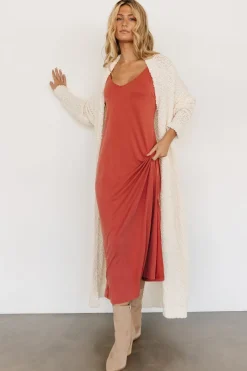 Baltic Born sweaters|cardigans|Zonda Long Cardigan | Cream