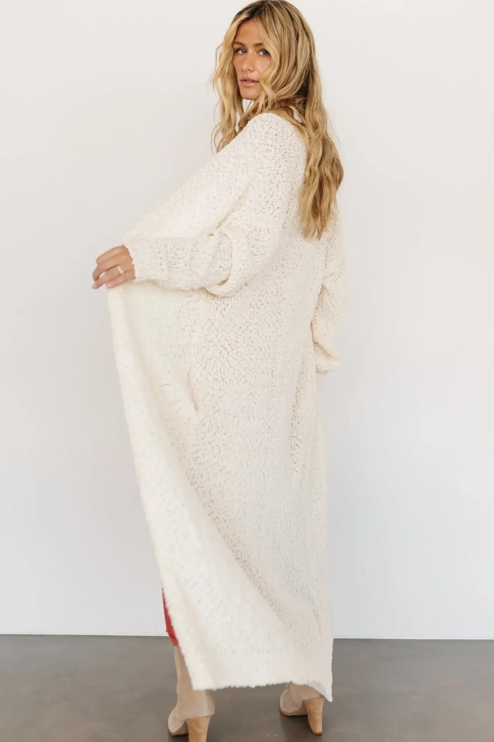 Baltic Born sweaters|cardigans|Zonda Long Cardigan | Cream