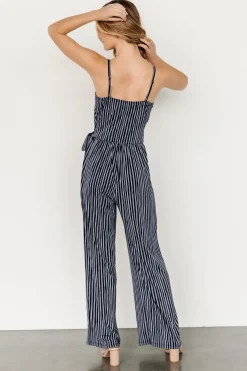 Baltic Born SALE|Zuri Tank Jumpsuit | Navy Stripe
